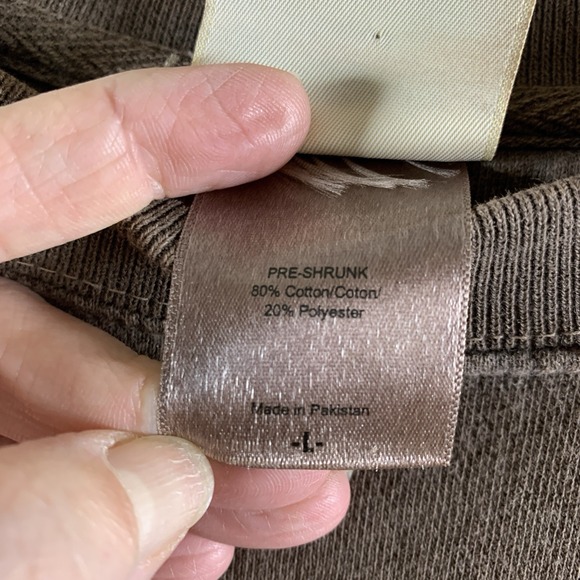 Oarsman 913‎ Mens Embroidered Kalahari Resort Sweatshirt L Brown Thick Relaxed - Picture 10 of 12